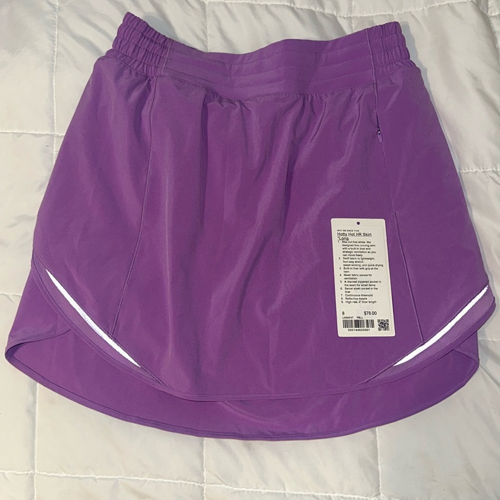 Lululemon Hotty Hot Skirt High Rise 8 Long purple blossom